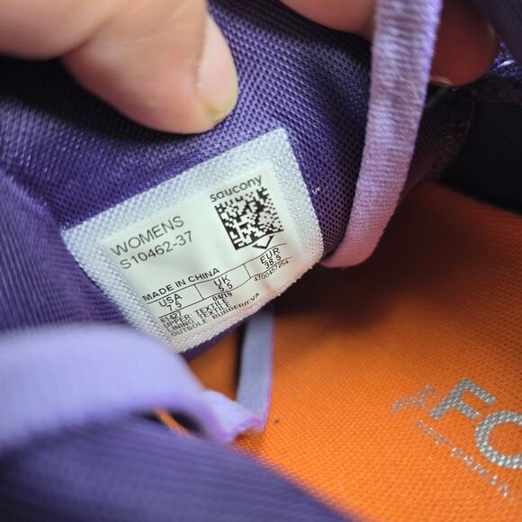 Saucony Freedom ISO Womens Running Shoes Purple/Orange Size 7.5 - Picture 8 of 8